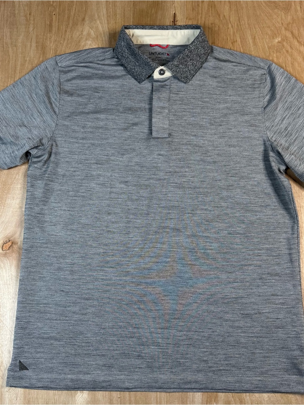 Untickit Mens Gun Metal Gray Short Sleeve Polo Shirt Small.